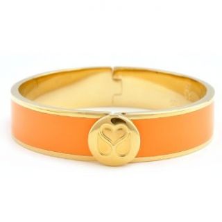 Stowe Street Sara Solid Hinged Enamel Bracelet (Tangerine) Clothing