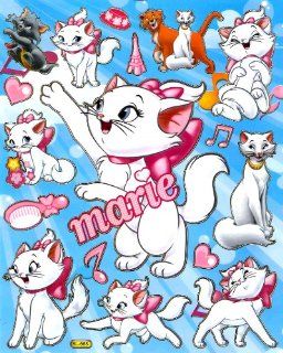 Aristocats Marie on hind legs reaching kitty cat Duchess mom O'Malley Disney Movie Sticker Sheet BL668  Prints  