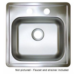 Franke USA Square Stainless Steel Topmount Bar Sink LFBS602NKIT   Single Bowl Sinks  