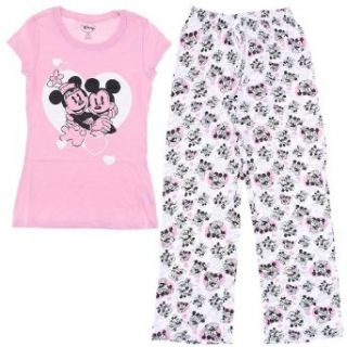 Pink Mickey and Minnie Mouse Pajamas for Juniors M Pants Pajamas Sets