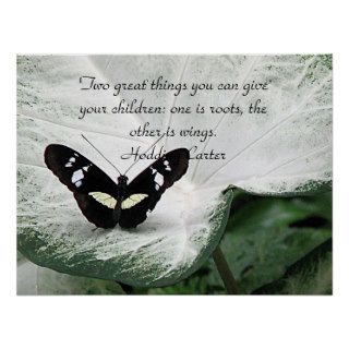 A Black Butterfly quote for Children Print