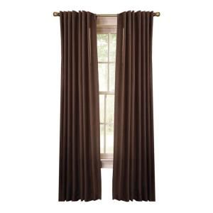 Martha Stewart Living Tilled Soil Faux Silk Back Tab Curtain, 95 in. Length 1611214