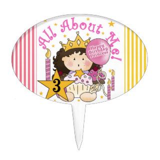Princess All About Me Third Birthday Cake Topper