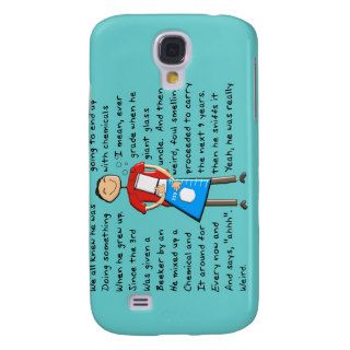 Chemistry "The Giant Beeker" Guy Hilarious Galaxy S4 Cases