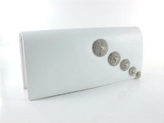 White "Acacia" Crystal Evening Bag Bridal Jeweled Clutch Purse Handbag By Dikuza  Makeup Bags And Cases  Beauty