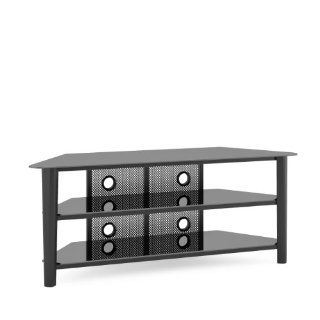 CorLiving TAL 604 T Alturas Veneer TV Stand, 60 Inch, Black Stained Wood   Entertainment Stands