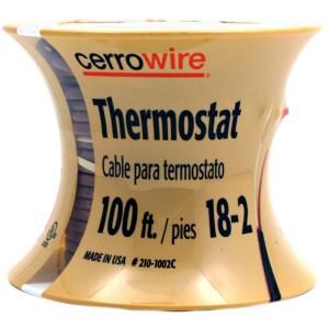 Cerrowire 100 ft. 18 Gauge 2 Conductor Thermostat Wire DISCONTINUED 210 1002C