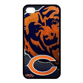 Christmas Gifts Custom Diy Design NFL Chicago Bears Slim Fit Iphone 4 4S TPU Silicone Back Case Cell Phones & Accessories