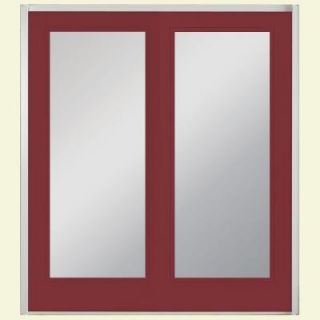 Masonite 60 in. x 80 in. Red Bluff Prehung Right Hand Inswing Full Lite Steel Patio Door with No Brickmold 24109