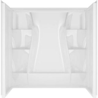 Delta Classic 400 60 in. x 32.5 in. x 61.5 in. 3 piece Direct to Stud Tub Surround in White 40044