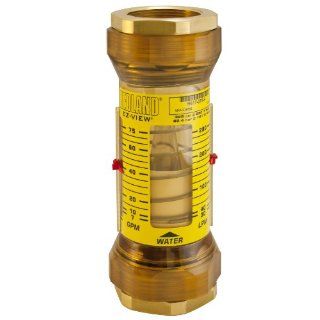 Hedland H624 007 R EZ View Flowmeter, Polyphenylsulfone, For Use With Water, 1   7 gpm Flow Range, 1/2" NPT Female Science Lab Flowmeters