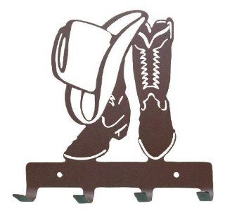 Cowboy Boots and Hat Metal Key Rack   Storage And Organization Products