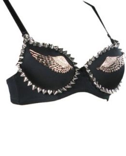 Afterpink Spike and Wing Bra Novelty Bras Clothing