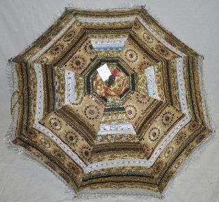 Indian Vintage Embroidered Umbrella Cotton Vintage Parasol 38 By 33 Inches Kitchen & Dining