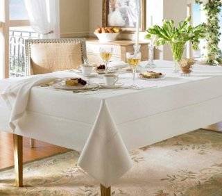 Waterford Linens Addison Linen Oblong 70 x 144in Table Cloth French Blue   Tablecloths