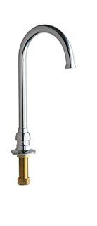 Chicago Faucets 626 FCCP Deck Mount Gooseneck Spout Lavatory Faucet, Chrome   Touch On Bathroom Sink Faucets  