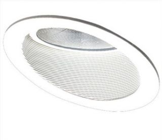 Elco EL626W White Line Voltage Trims 6" Sloped Phenolic Baffle with Gimbal Ring for PAR 38 Bulbs   Recessed Light Fixture Trims  