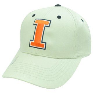 NCAA Twill Cotton Velcro Adjustable Plain Beige Hat Cap Illinois Fighting Illini  Sports Fan Baseball Caps  Sports & Outdoors