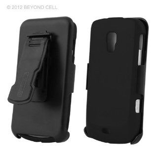 Samsung Galaxy S Aviator R930 Combo Hybrid Shell Case Holster w/ Kickstand   Black Cell Phones & Accessories