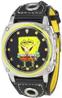 SpongeBob SquarePants Men's SBP628 Black Strap Watch Watches
