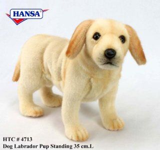Yellow Labrador Puppy Standing 12" by Hansa Toys & Games