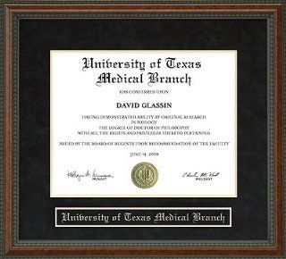 University of Texas Medical Branch (UTMB) Diploma Frame Sports & Outdoors