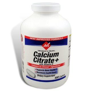 Member's Mark   Calcium Citrate with Vitamin D, 630 mg, 400 Coated Tablets (Compare to Citracal) Health & Personal Care