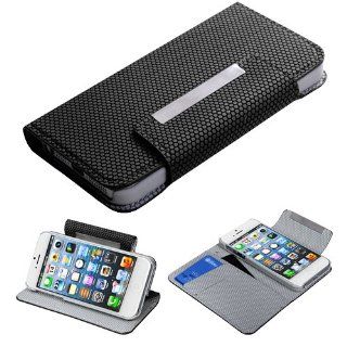 Fits Apple iPhone 5 Hard Plastic Snap on Cover Black Ball Texture Book Style MyJacket Wallet (with card slot) (740) AT&T, Cricket, Sprint, Verizon (does NOT fit Apple iPhone or iPhone 3G/3GS or iPhone 4/4S) Cell Phones & Accessories