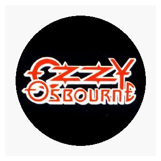 Ozzy Osbourne   Logo (Red Outlined With White On Black)   1 1/4" Button / Pin Clothing