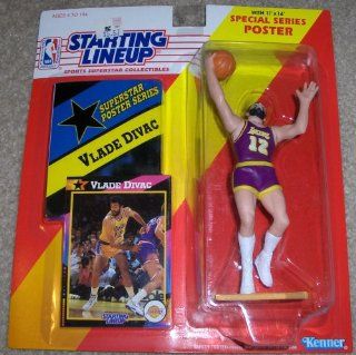 Starting Lineup Vlade Divac Figure Poster Series LA Lakers 1992 