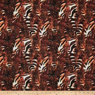 Jungle Safari Broadcloth Animal Brick Fabric