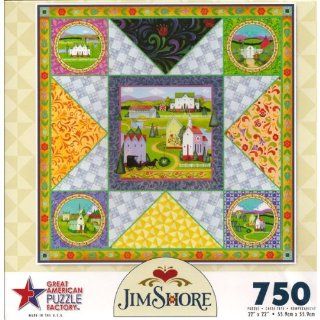 Great American Jim Shore Village Quilt Jigsaw Puzzle Toys & Games