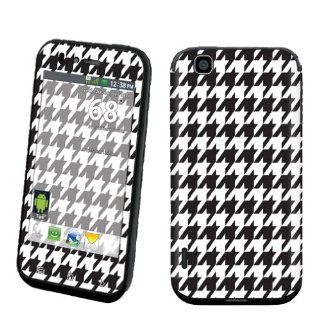 LG MyTouch E739 T Mobile Vinyl Decal Protection Skin White Houndstooth Cell Phones & Accessories