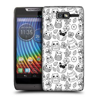 Head Case Flowers And Leaves Doodle Owl Back Case Cover For Motorola Razr D3 Cell Phones & Accessories