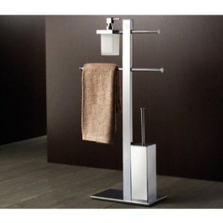 Gedy Floor Standing Chromed Brass Bathroom Butler With Towel Holder 7636 13   Bathroom Accessories
