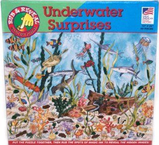 Underwater Surprizes "Rub and Reveal" Magic Ink Puzzle   60 Pieces Toys & Games
