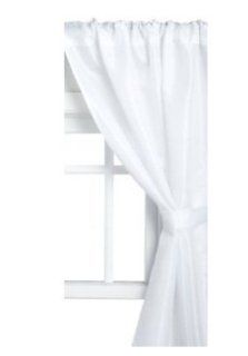 White Fabric Water Repellent Window Curtain   Window Treatment Draperies
