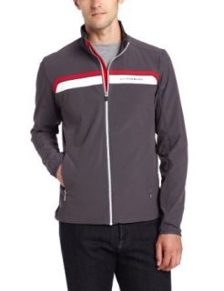 J.Lindeberg Men's M Stretch Golf Jacket, Dark Grey, Large Clothing