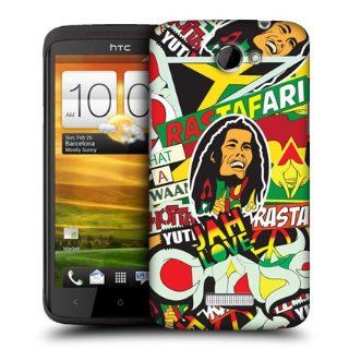 Head Case Designs Rasta Sticker Happy Hard Back Case Cover For HTC One X Cell Phones & Accessories