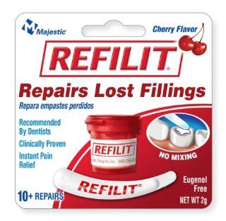 Refilit Temporary Cement Exclusively For Lost Fillings, Cherry Flavor, 2g Blister Pack (Pack of 6) Health & Personal Care