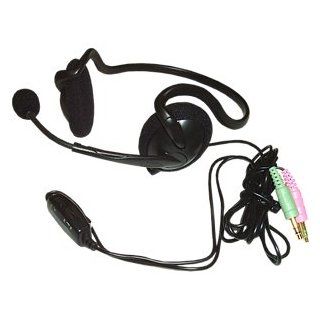 Cyber Acoustics AC 644 Behind the Neck Stereo Headset AC 644 with Boom Microphone + Free Labtec Verse 303 Desktop Omni Directional Microphone Electronics
