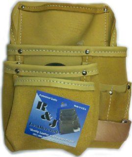 R&J Leathercraft 4 Pocket Extra Large Carpenter Tool Pouch Right #644XR, Made in USA***    