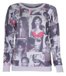 Womens Rihanna Snap Shots Sweater (8/10 (uk 12/14), Grey) Pullover Sweaters