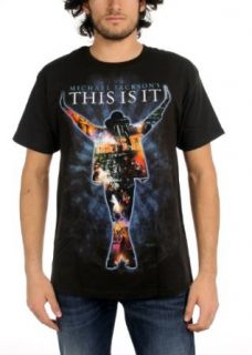 Michael Jackson   This Is It Collage Black T Shirt, LARGE Clothing