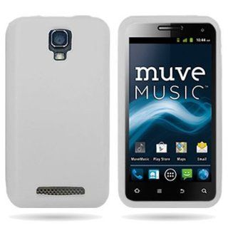CoverON Soft Silicone WHITE Skin Cover Case for ZTE V8000 ENGAGE CRICKET [WCJ652] Cell Phones & Accessories