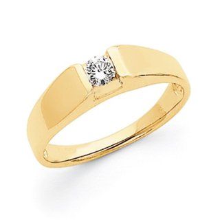 14k Fancy Polished Men's Diamond Ring Mounting Jewelry