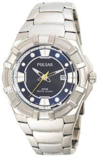 Pulsar Men's PXH629 Sport Silver Tone Stainless Steel Blue Dial Watch Pulsar Watches
