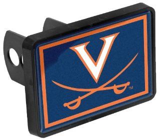 University of Virginia Cavaliers "Domed V" Emblem Plastic Trailer Hitch Cover Universal Size Fits 1 1/4 or 2 Inch Auto Car Truck Receiver with NCAA College Sports Logo  Sports Fan Trailer Hitch Covers  Sports & Outdoors