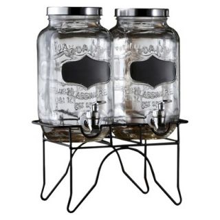 American Atelier Chalkboard Beverage Dispenser with Stand Set of 2