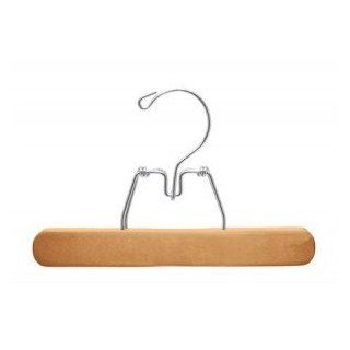 Wood Clamp Pant Hangers W/Felt Inserts Natural Finish Box of 25   Suit Hangers